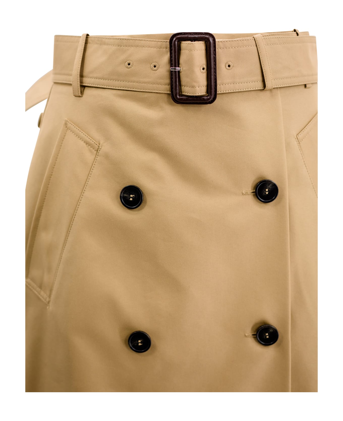 Weekend Max Mara Gabardine Wallet Skirt - Beige