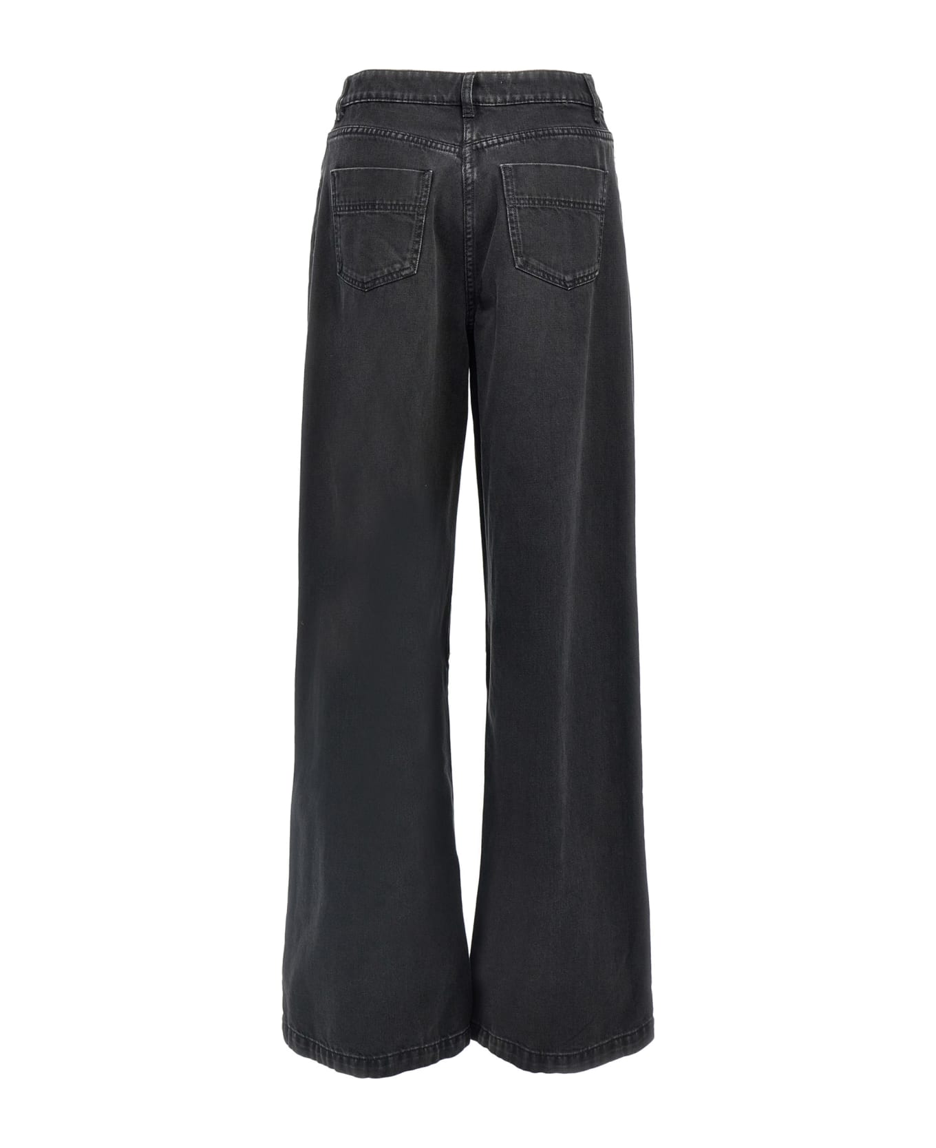 Elisabetta Franchi Zip Detail Jeans - Black