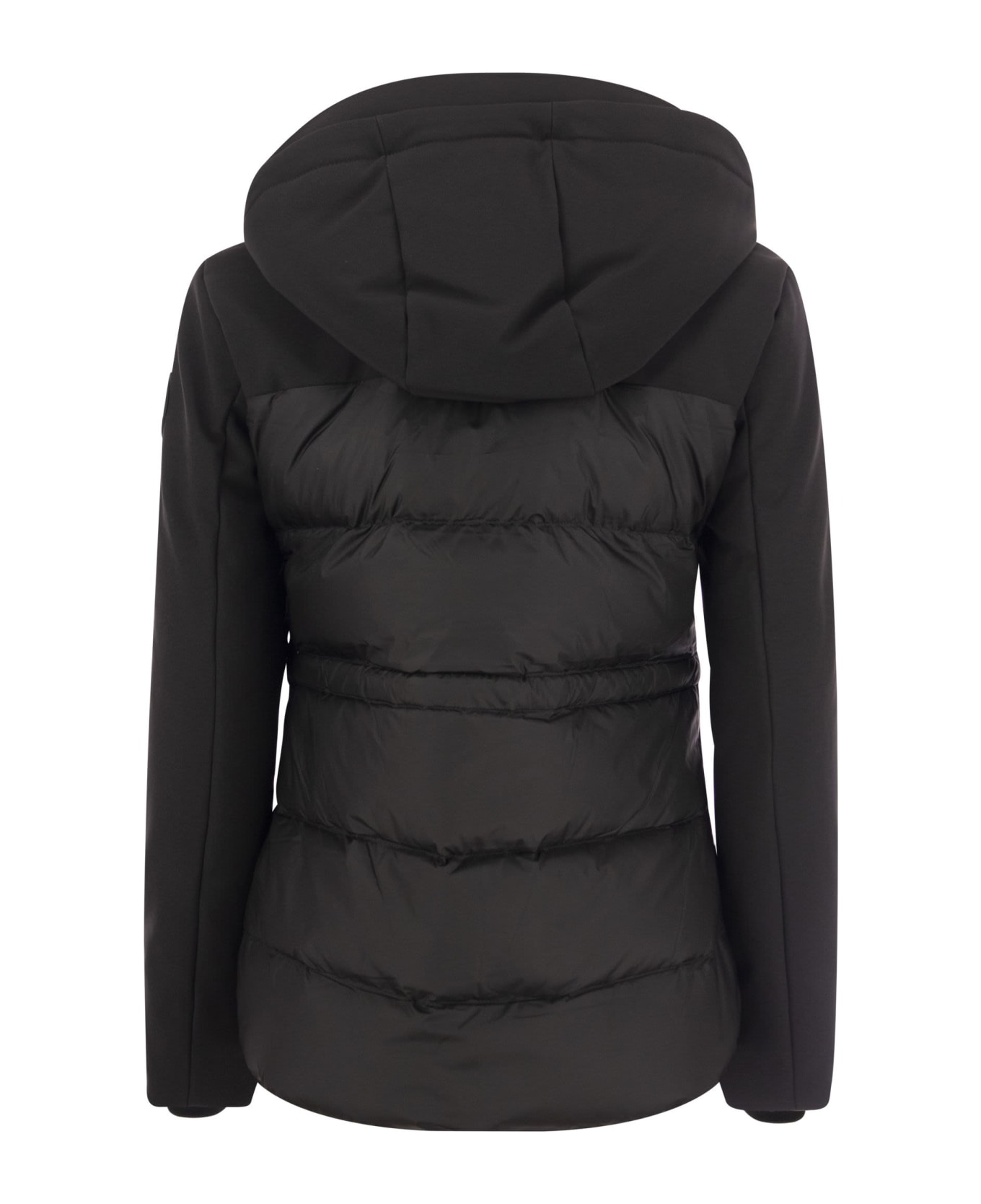 Woolrich Quilted Down Jacket With Hood - Black