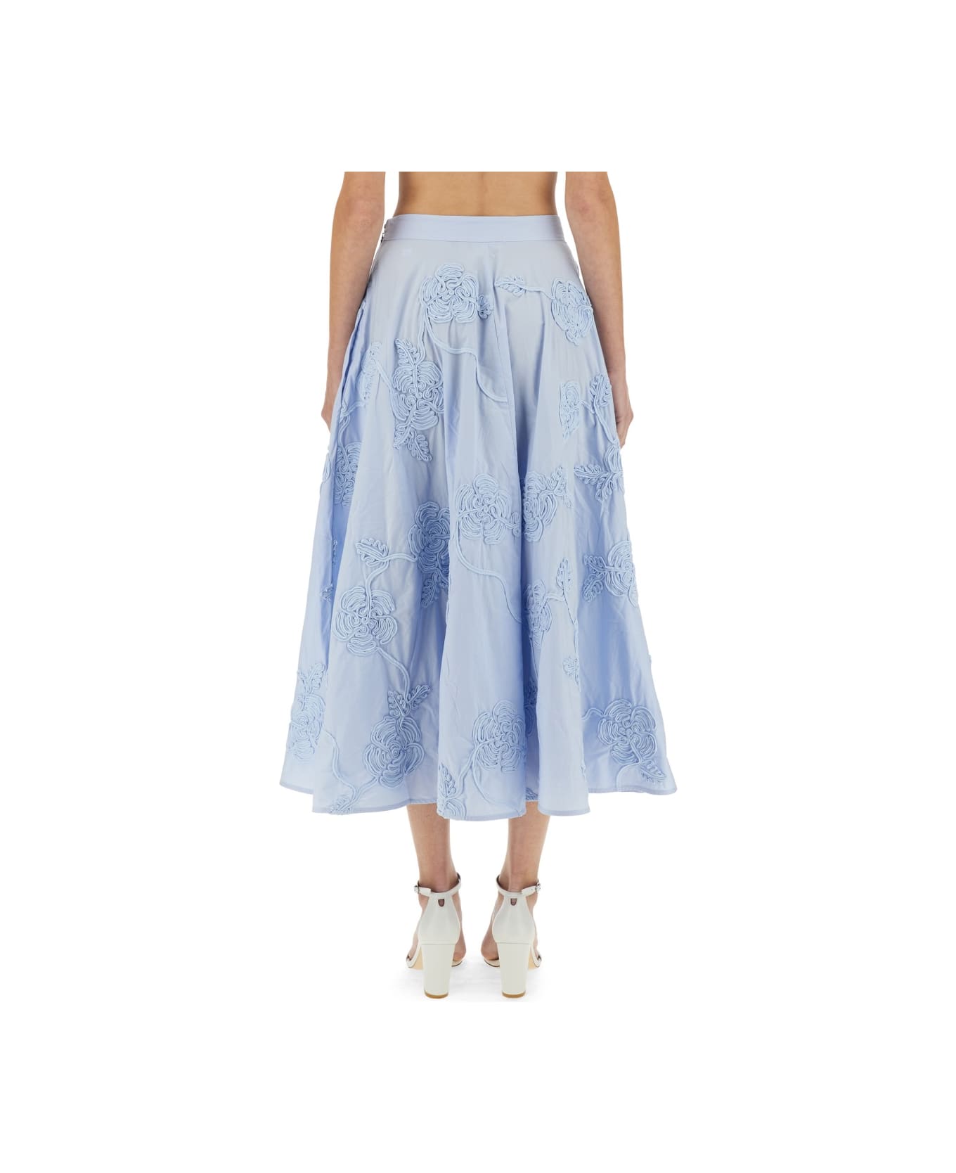Rotate by Birger Christensen Floral Maxi Skirt - Celeste