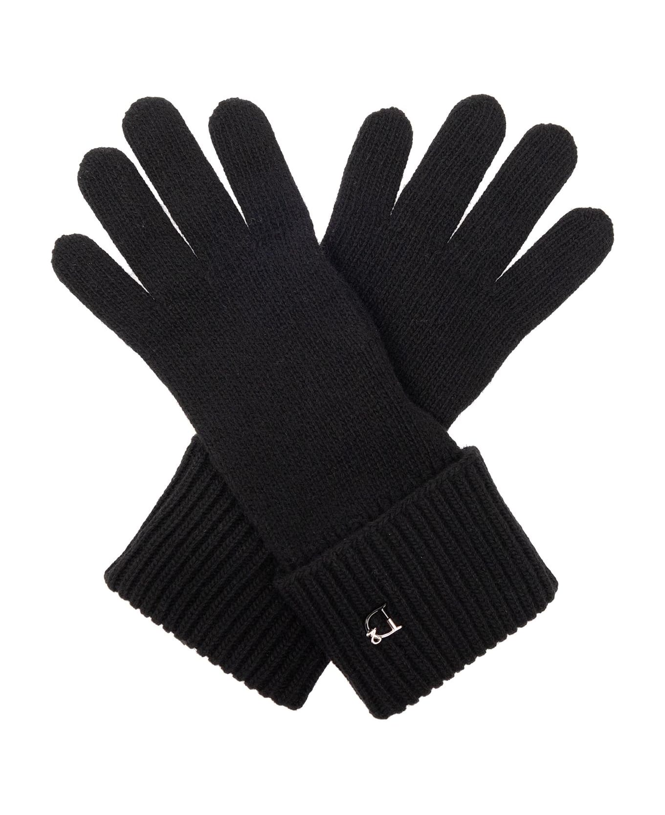 Dsquared2 Gloves With Logo - Nero