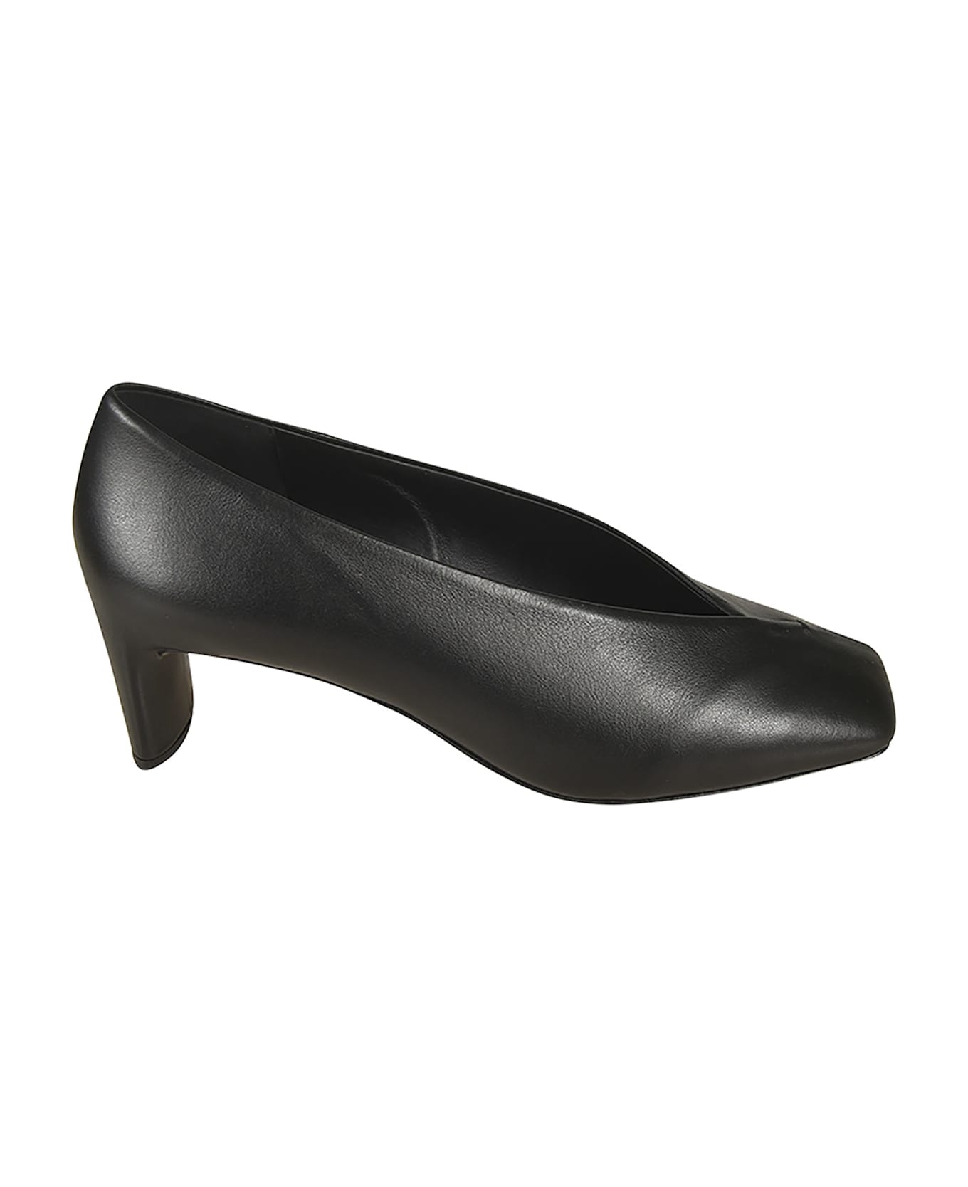 Del Carlo Square Toe Slide-on Pumps - Black