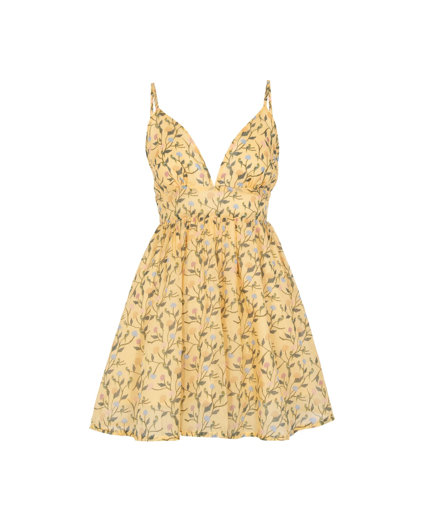 Amotea Margherita Dress In Yellow Print - Yellow ワンピース＆ドレス