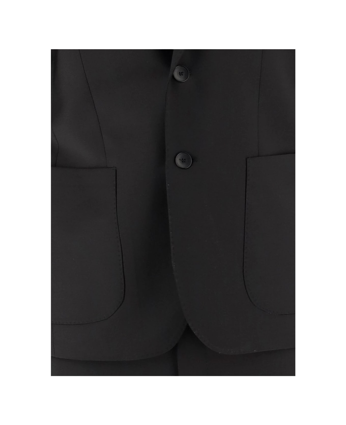 Brian Dales Stretch Wool Canvas Dress - Black