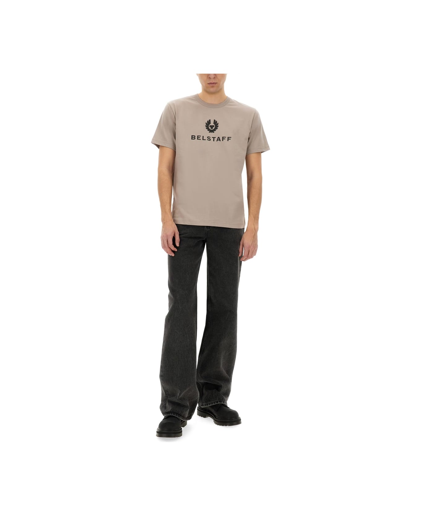 Belstaff T-shirt With Logo - NUDE