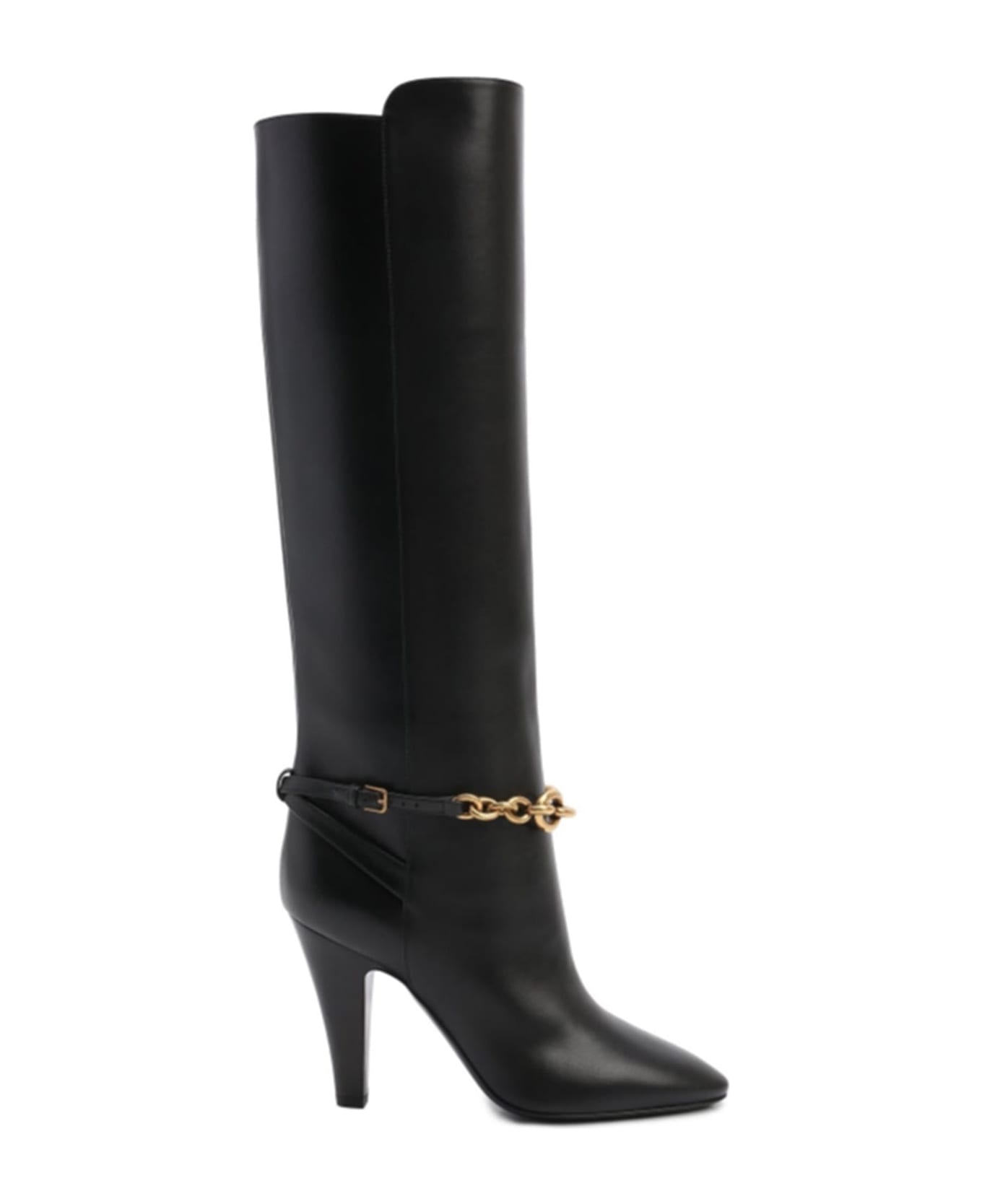 Saint Laurent Leather Boots - Black