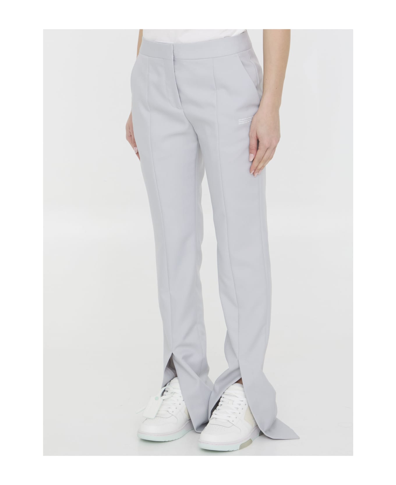 Off-White Corporate Tech Basic Slim Trousers - GREY