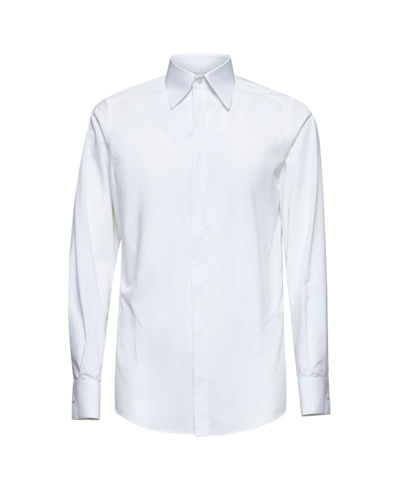 Dolce 
Gabbana Curved Hem Shirt - BIANCO OTTICO