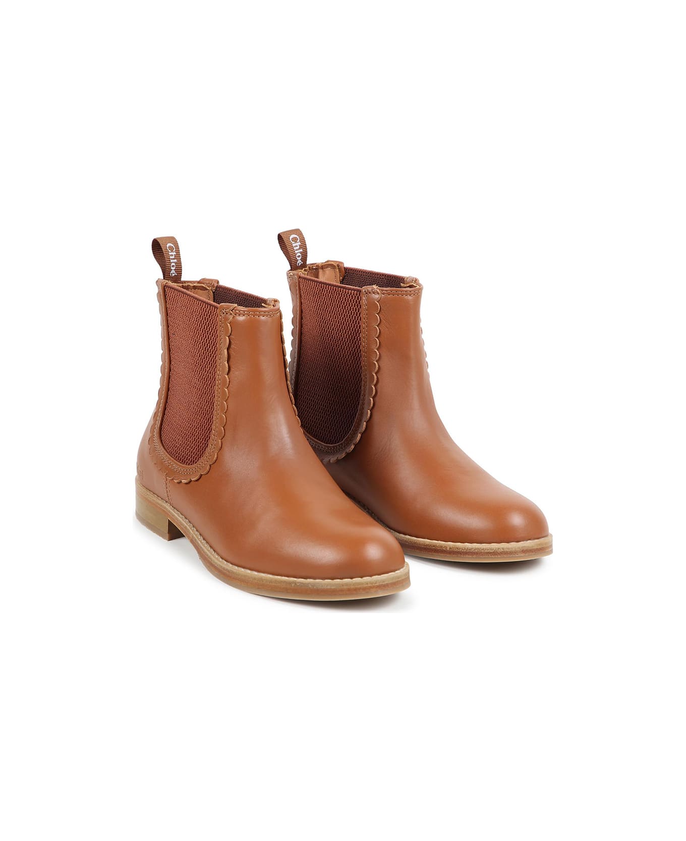 Chloé Brown Chelsea Ankle Boots - Brown