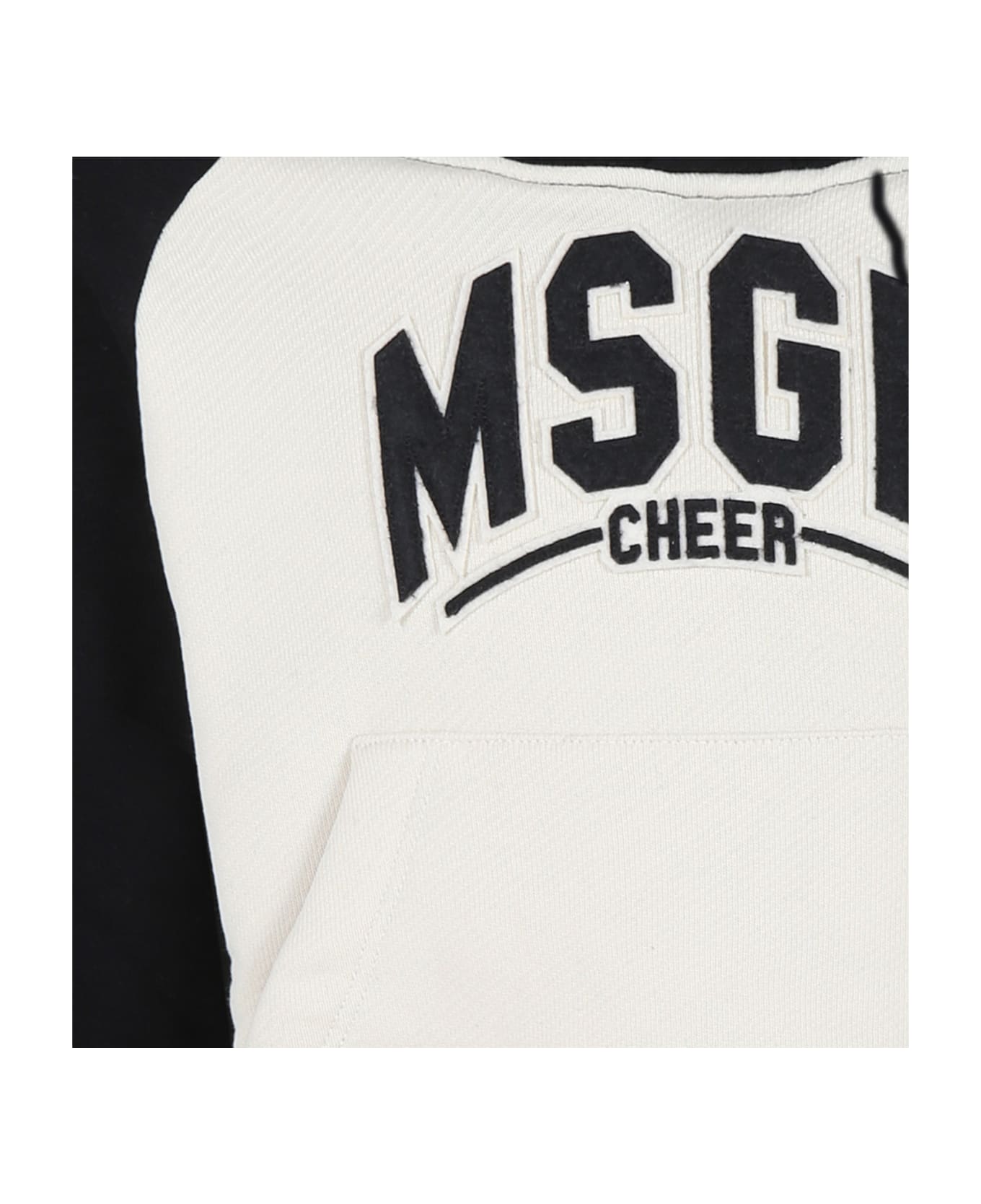 MSGM Ivory Sweatshirt For Boy With Logo - Crema