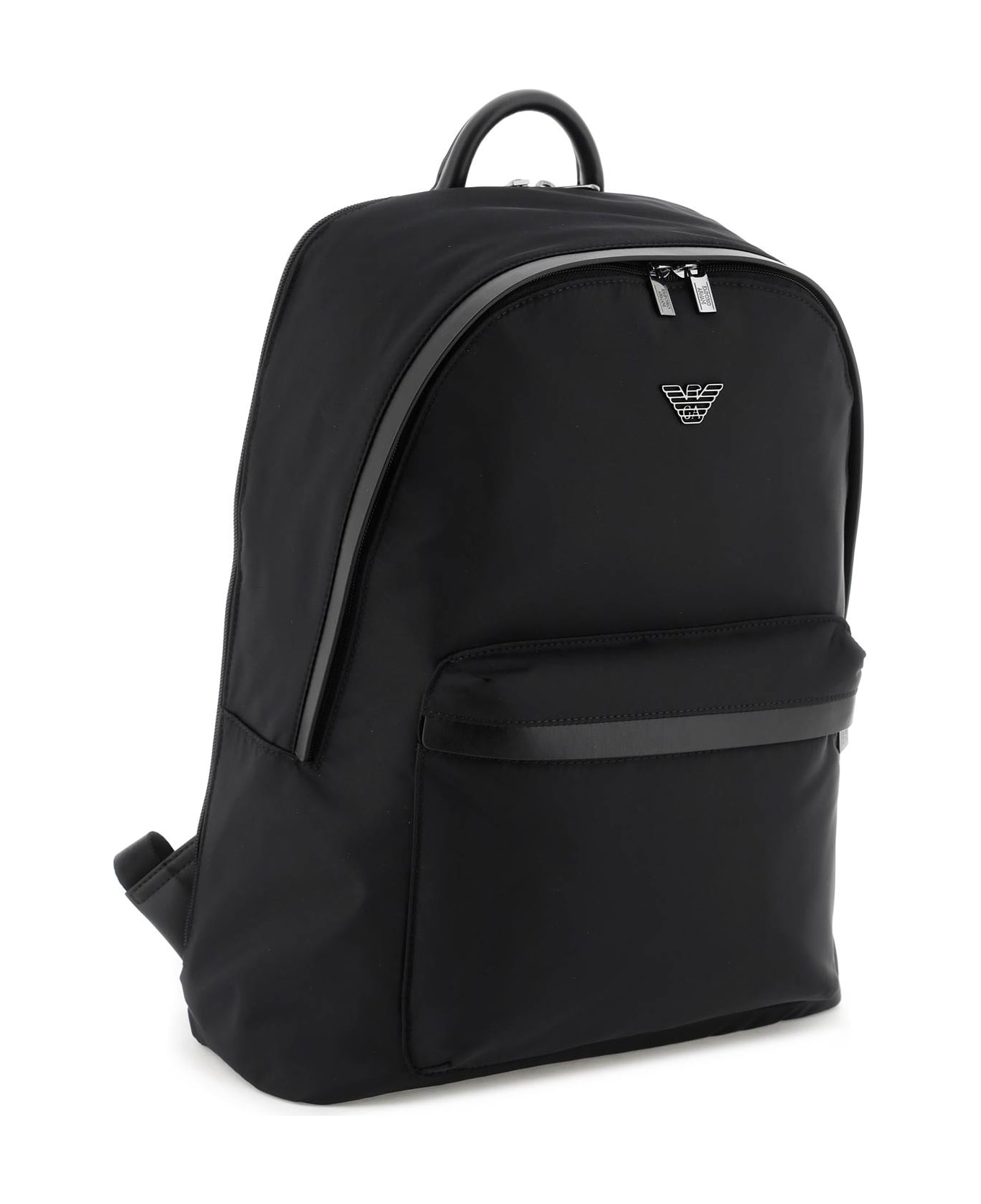 Emporio Armani Recycled Nylon Backpack - Black バックパック