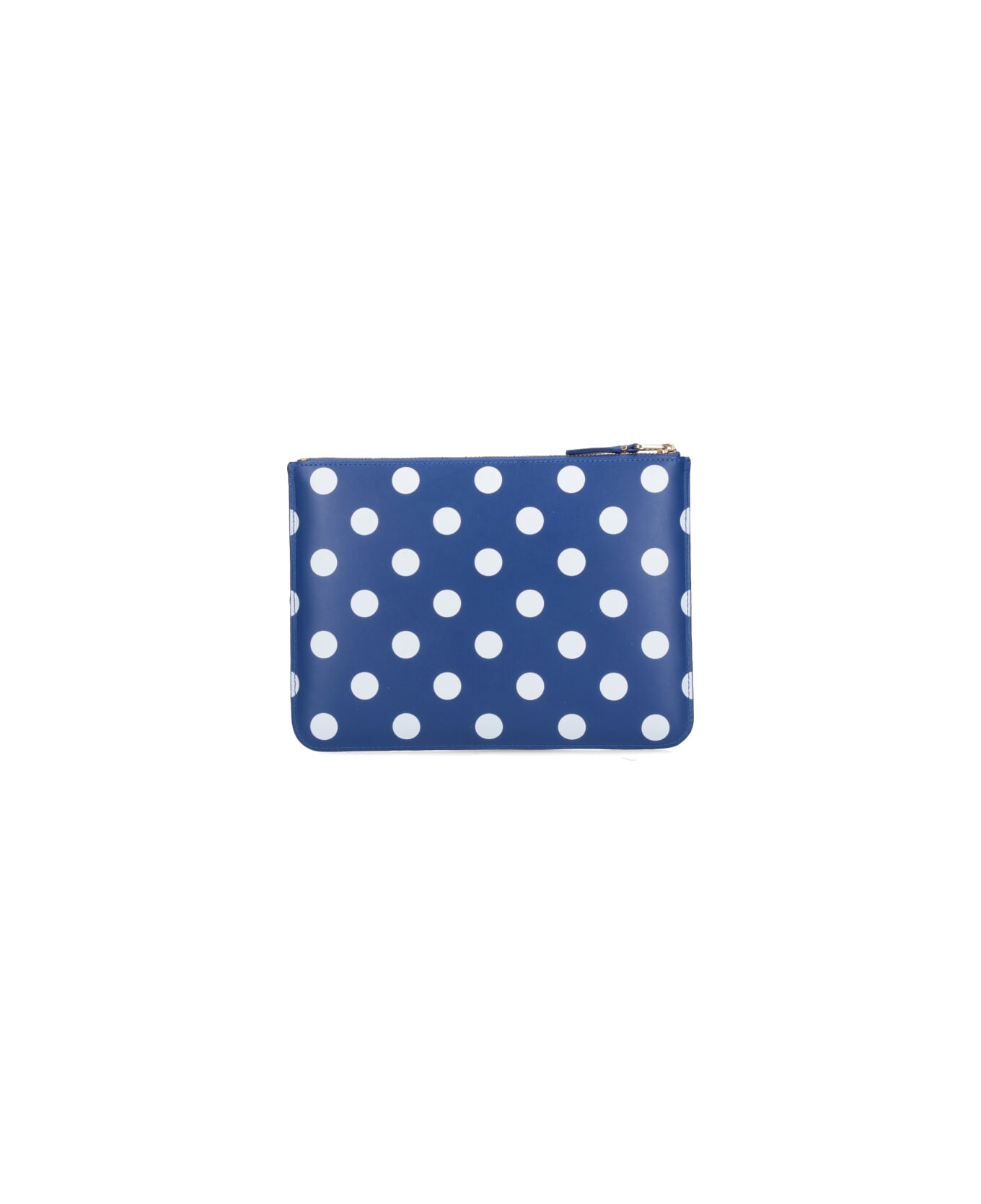 Comme des Garçons Wallet Polka Dot Zip Wallet - Blue
