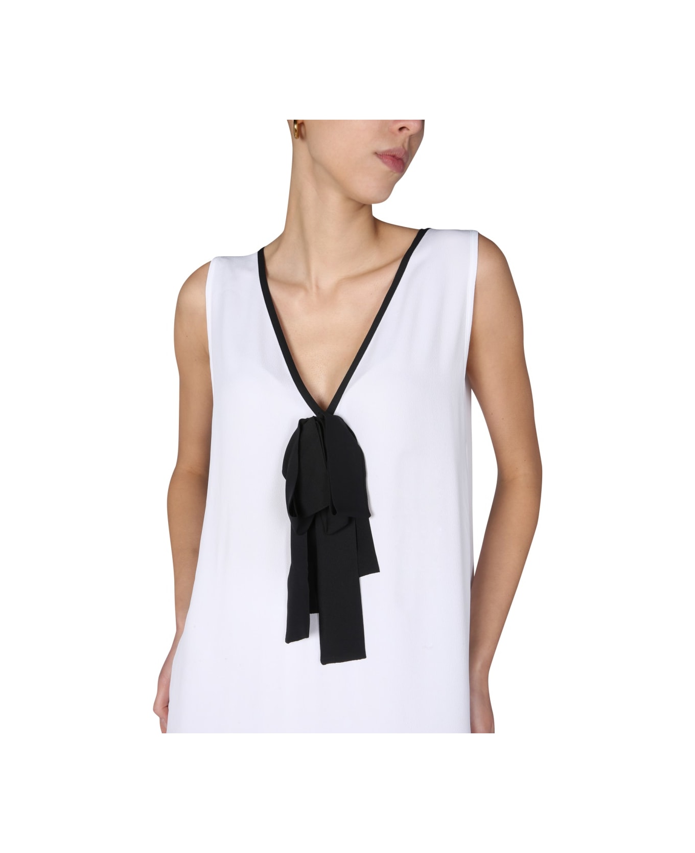 Fabiana Filippi Silk Blend Top - WHITE