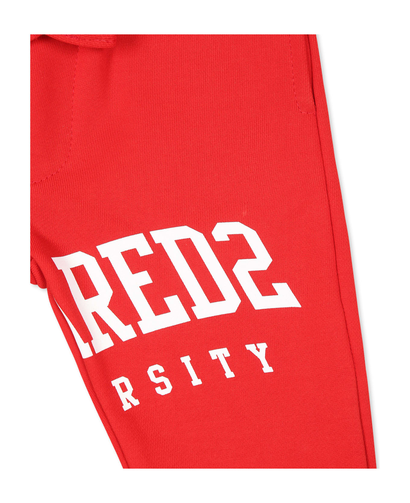 Dsquared2 Red Sweatpants For Baby Boy With White Logo - Red