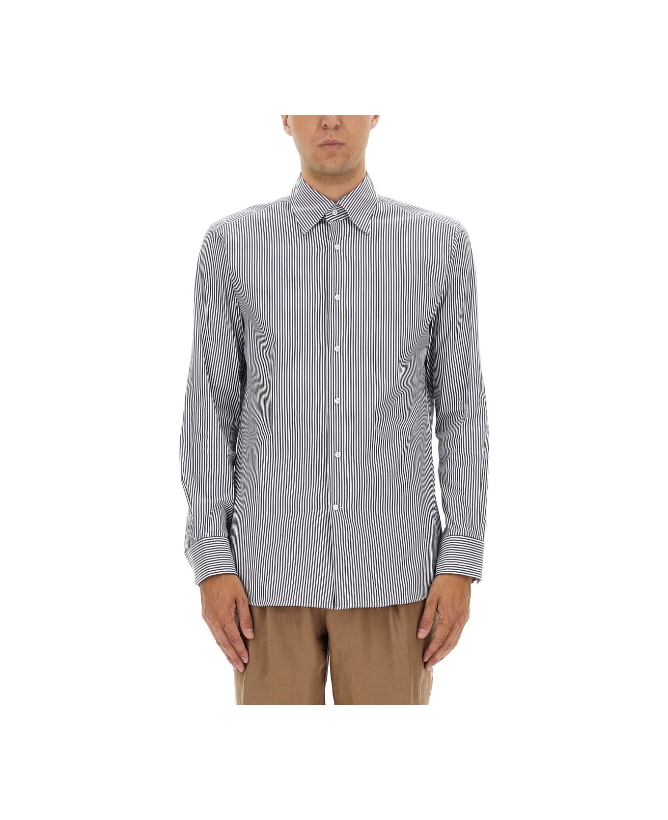 Hugo Boss Striped Shirt - BLUE