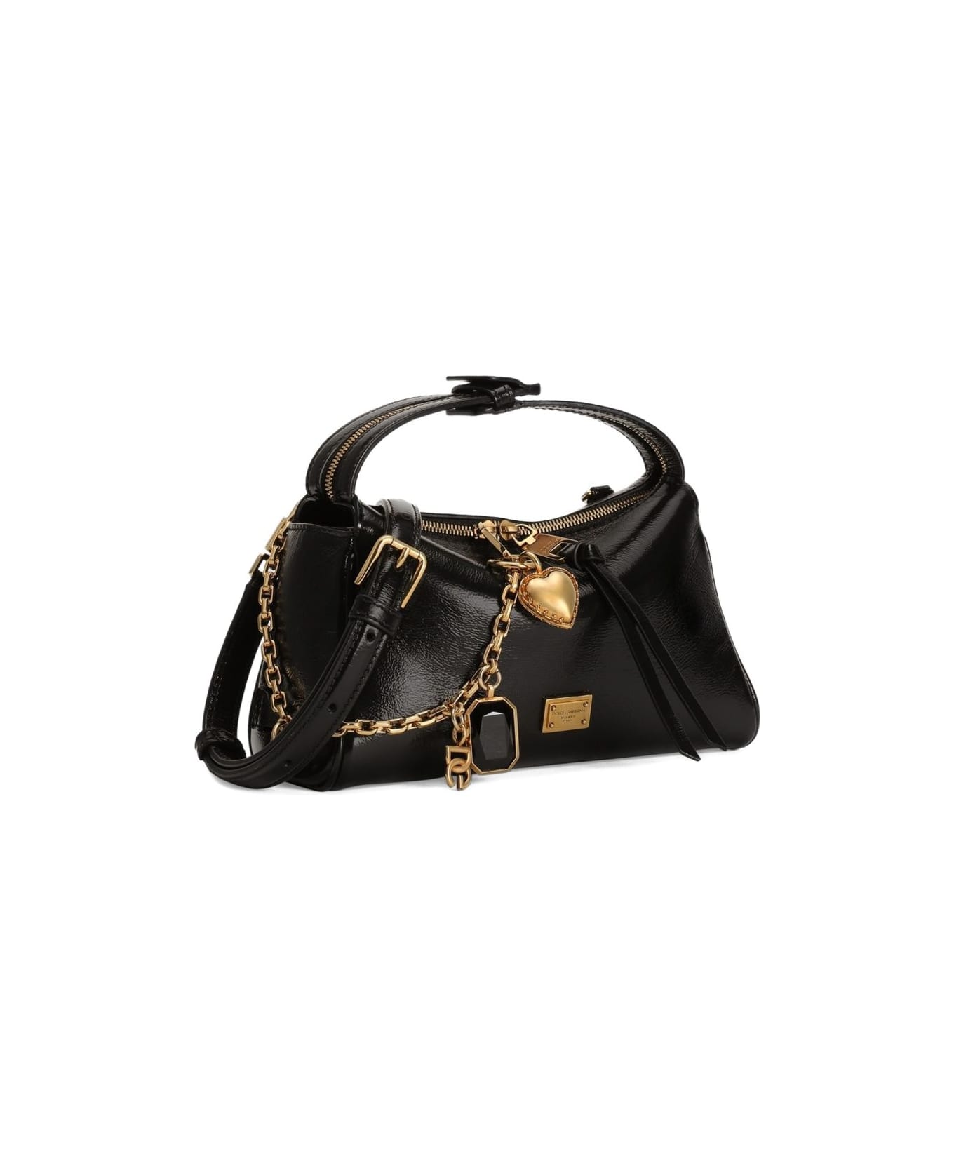 Dolce & Gabbana Vittoria Leather Handbag - Black