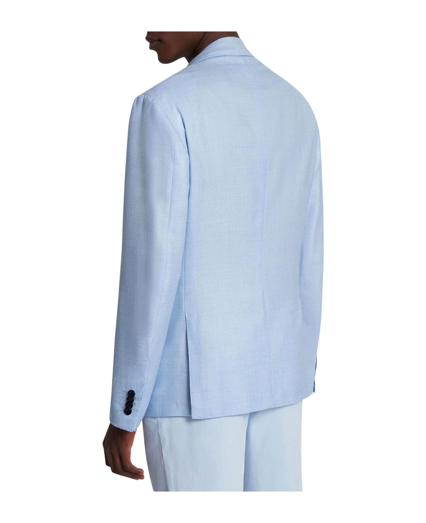 Kiton Jacket Cashmere - SKY BLUE