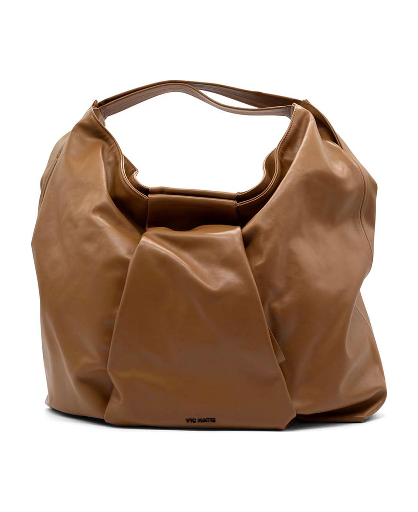Vic Matié Biscuit Leather Shoulder Bag - BISCUIT