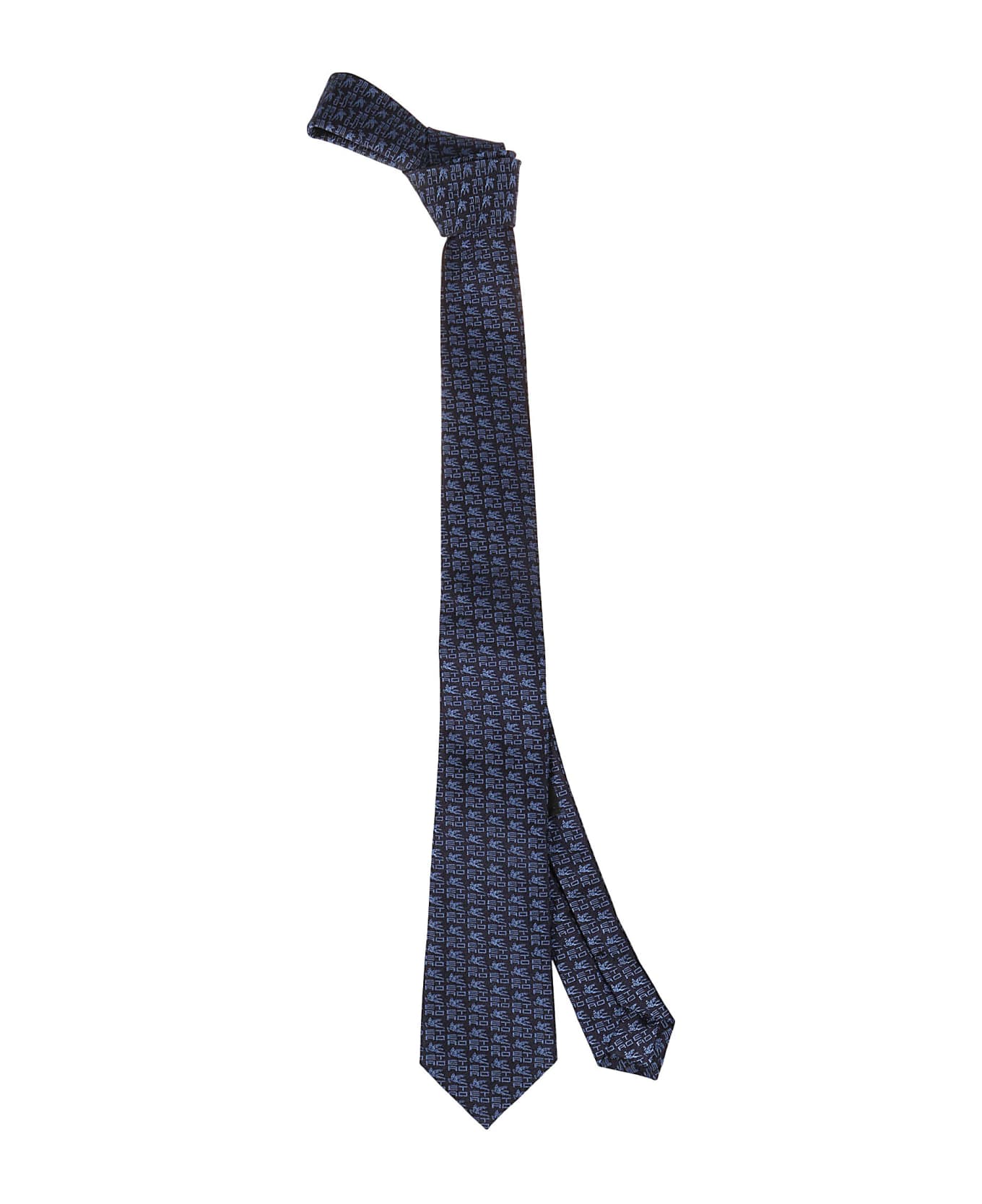 Etro Jacquard Tie - Blu