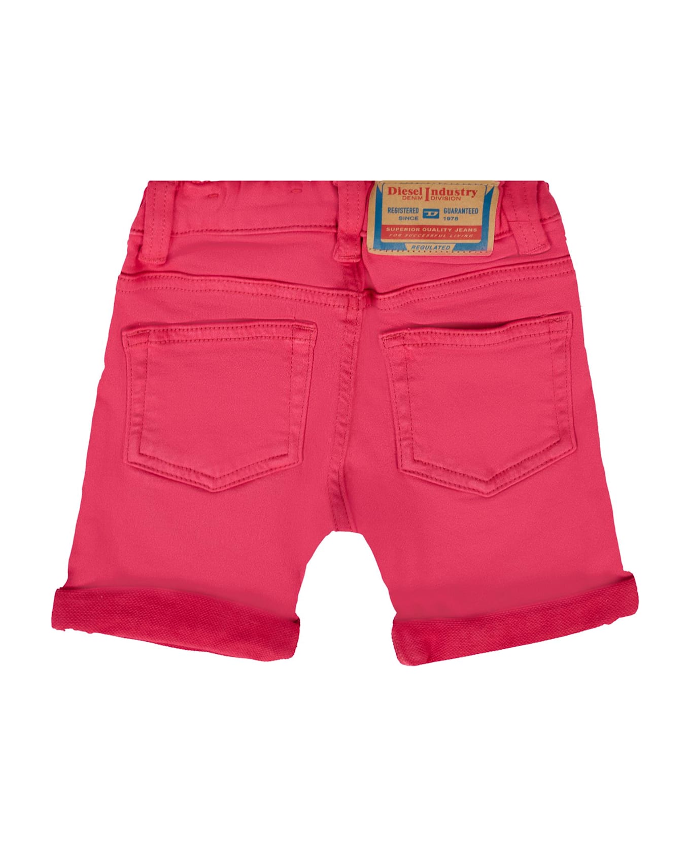 Diesel Fuchsia Shorts For Baby Girl With Logo - Fuchsia