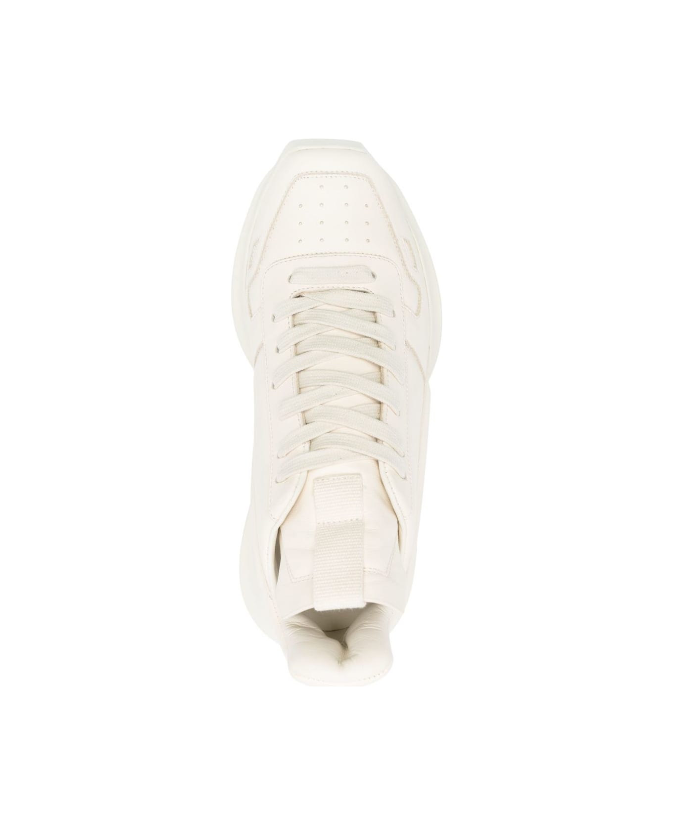 Rick Owens Geth Runner Leather Sneakers - White