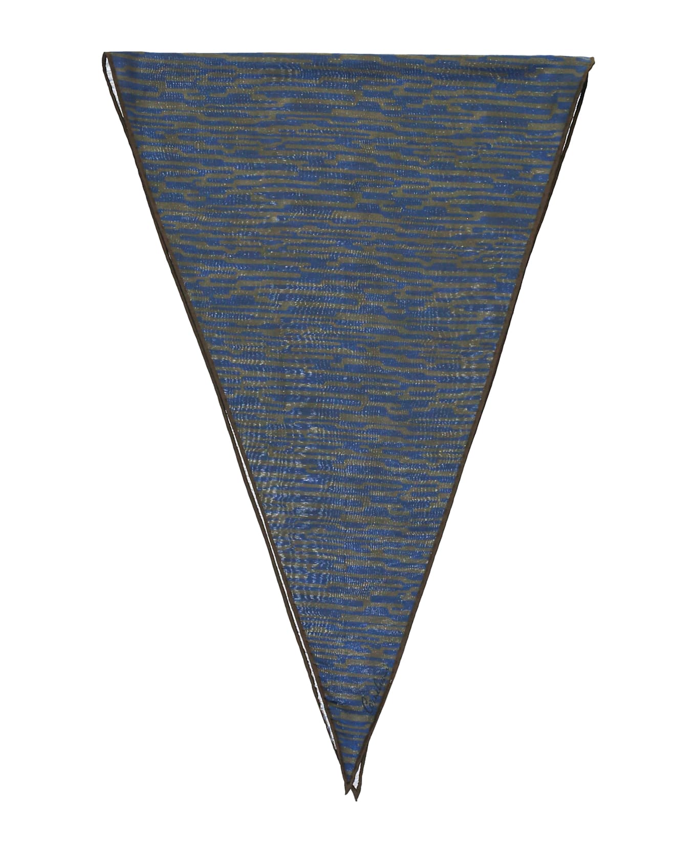 Corneliani Printed Silk Scarf - blue