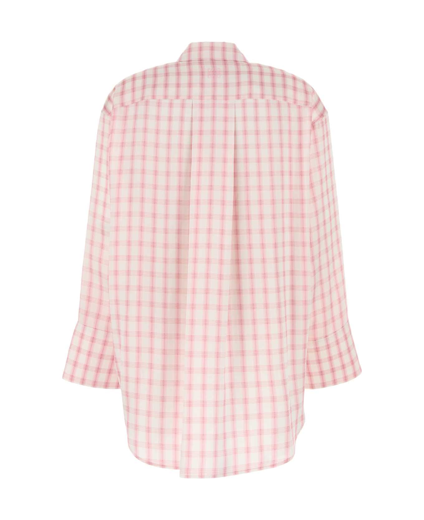 Loewe Printed Satin Shirt - WHITEPINK