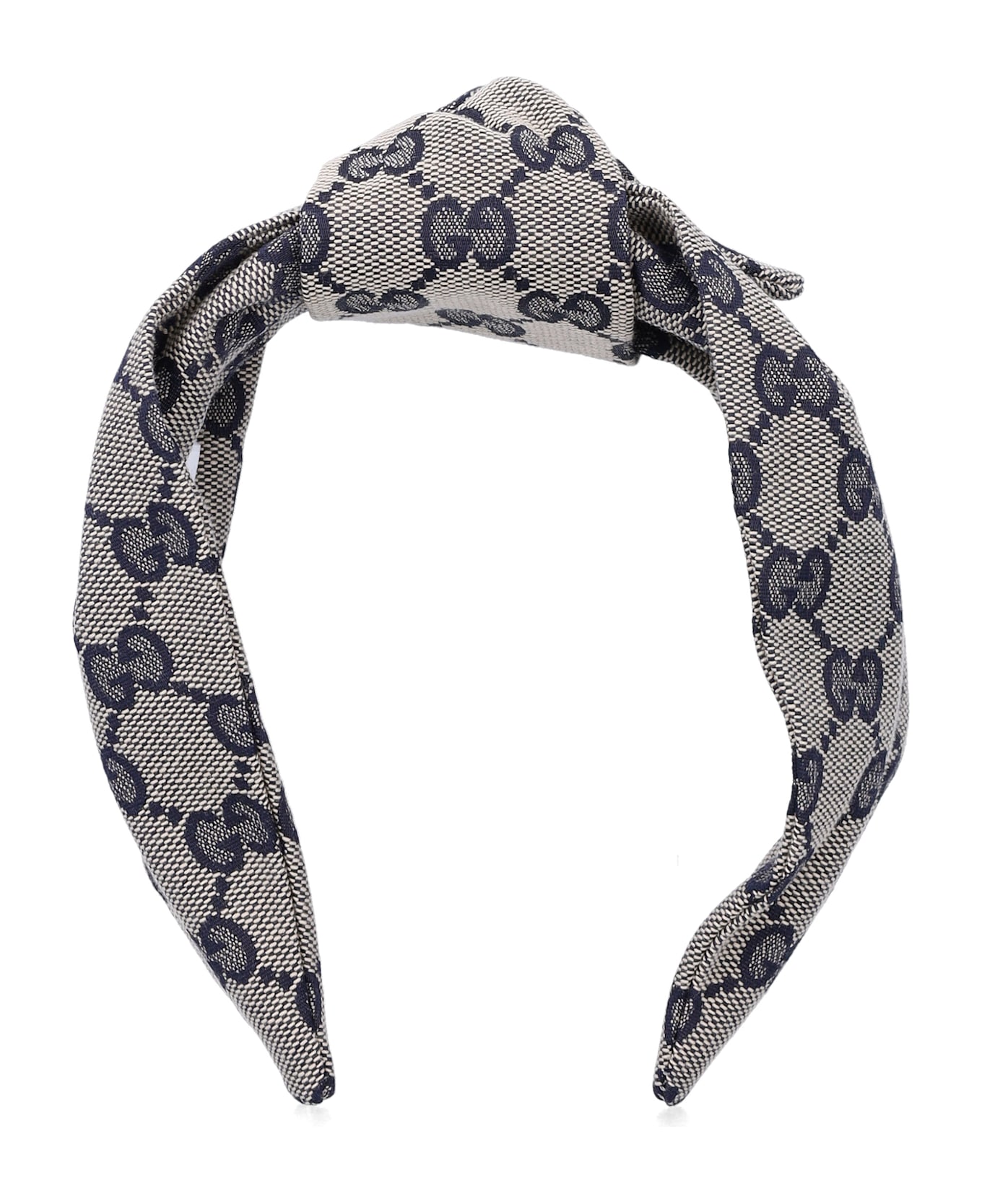 Gucci Kids Gg Canvas Headband - BEIGE/MIDNIGHT BLUE