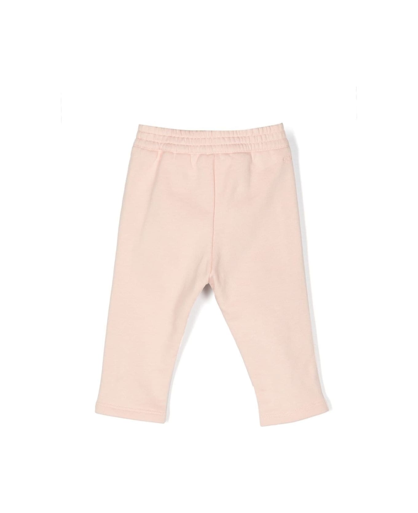 Chloé Pink Sport Trousers In Cotton Girl - Pink