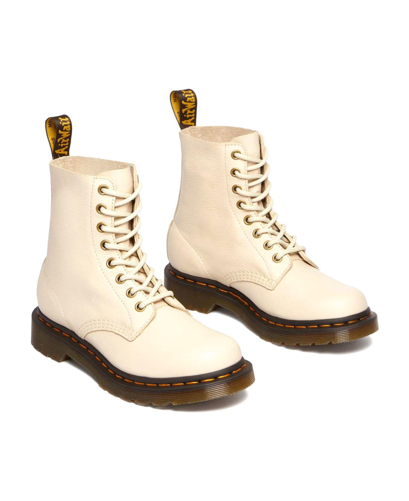 Dr. Martens Beige Leather Pascal Virginia Boots - beige