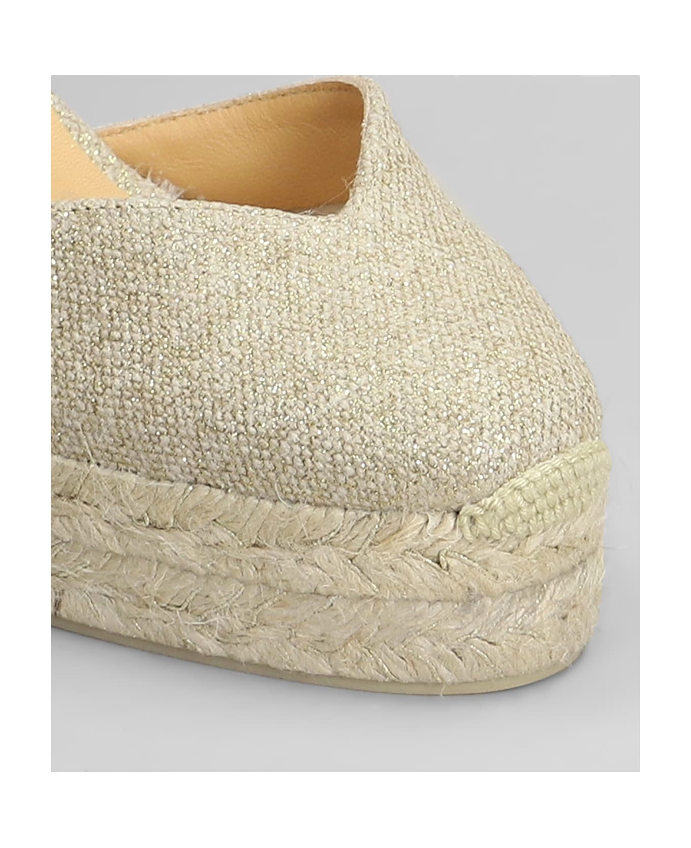 Castañer Chiara-8ed-032 Wedges In Gold Canvas - gold