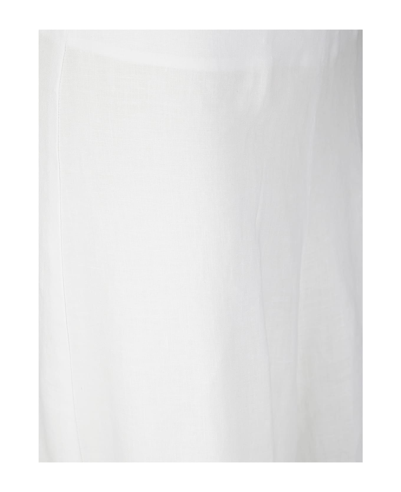 Stefano Mortari Palazzo Linen Pants - WHITE