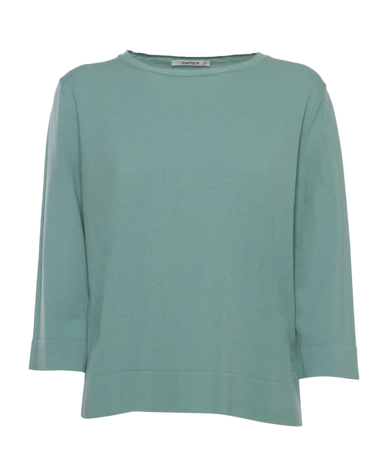 Kangra Aqua Green Cotton Sweater - LIGHT BLUE ニットウェア