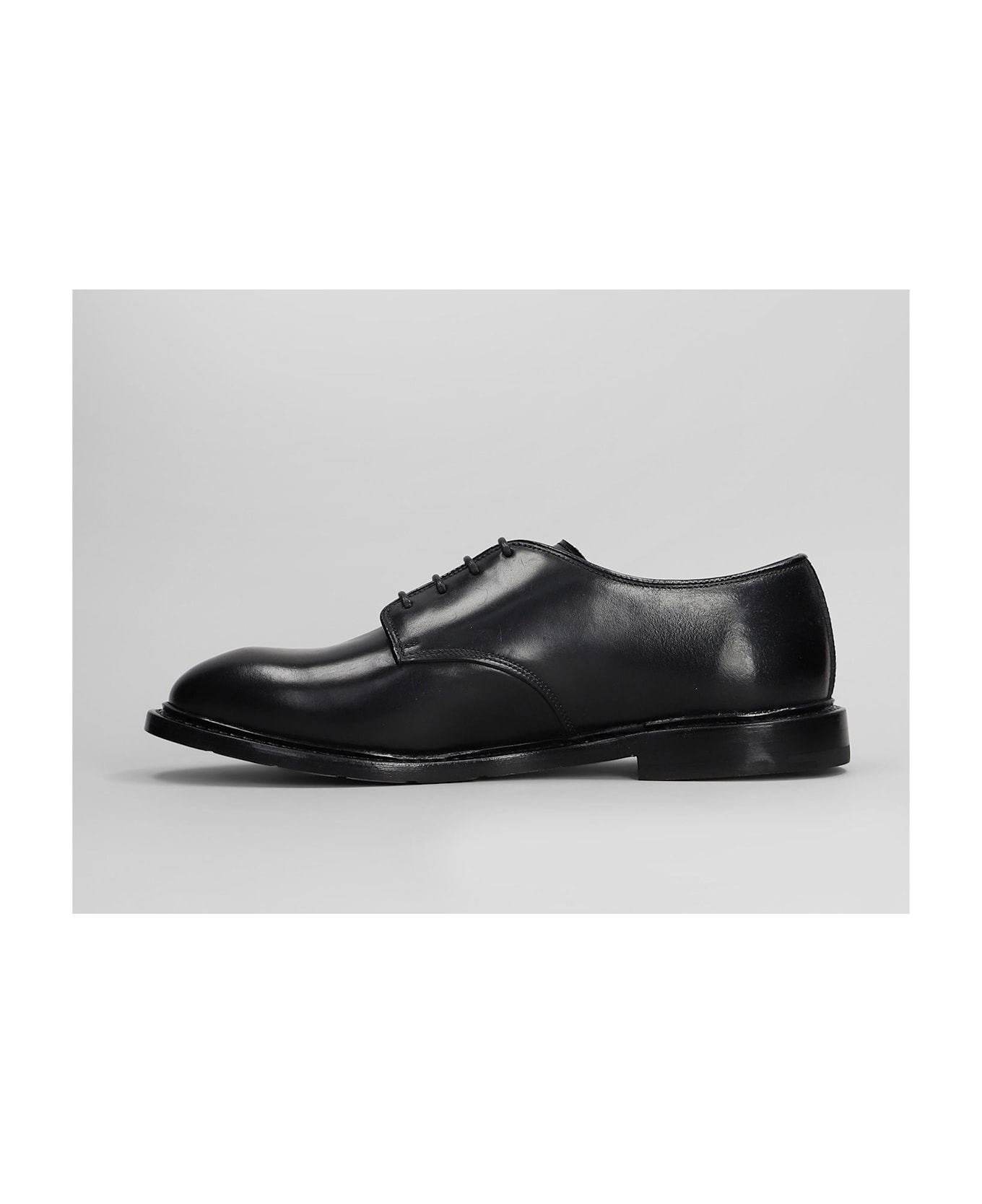 Premiata Lace Up Shoes In Black Leather - black