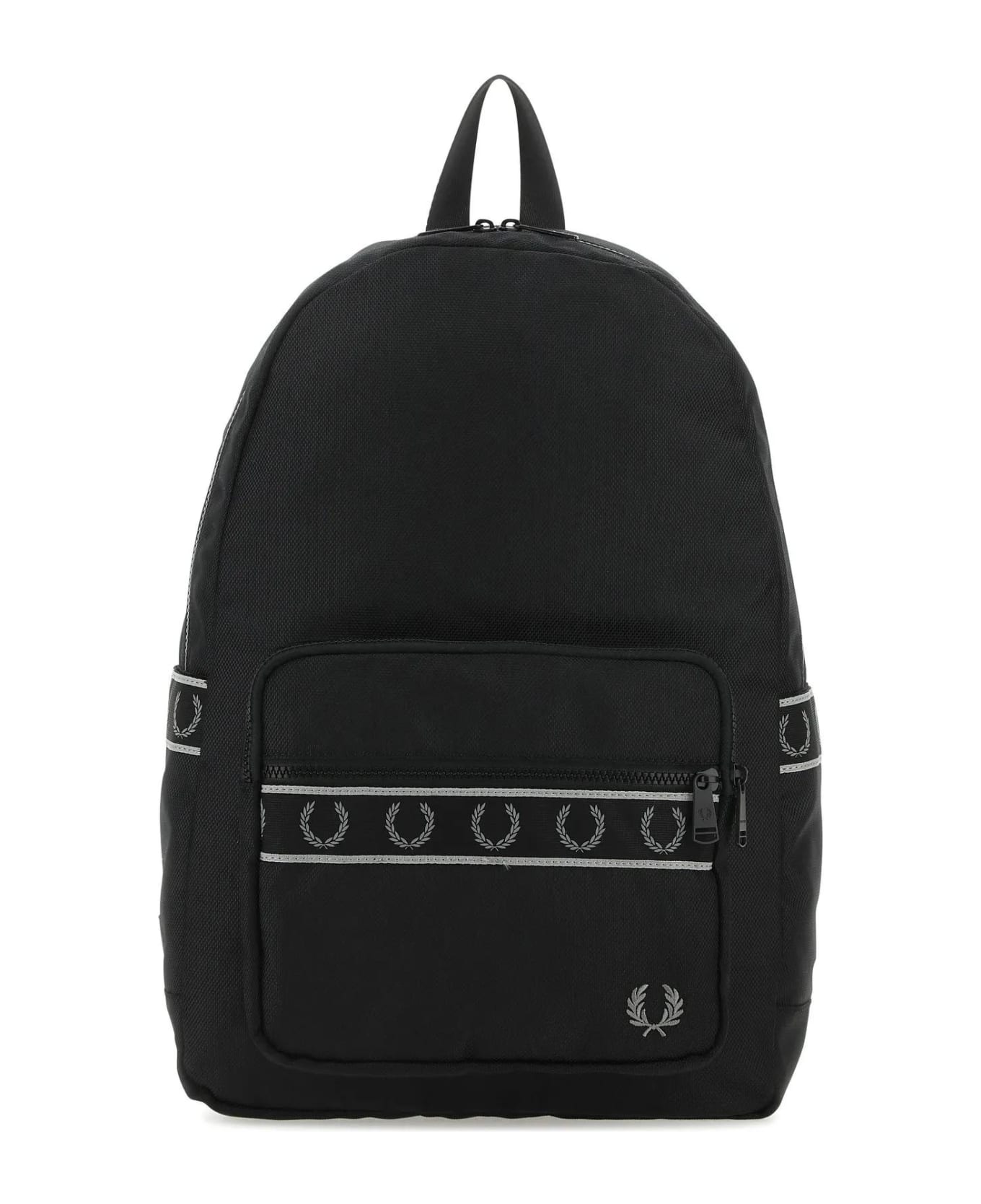 Fred Perry Black Polyester Backpack - Black