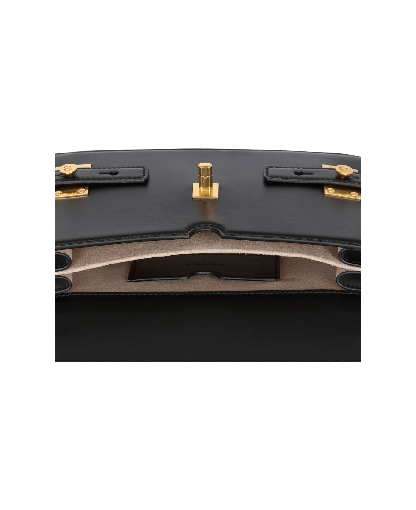 Balmain B-buzz 24 Leather Shoulder Bag - Black