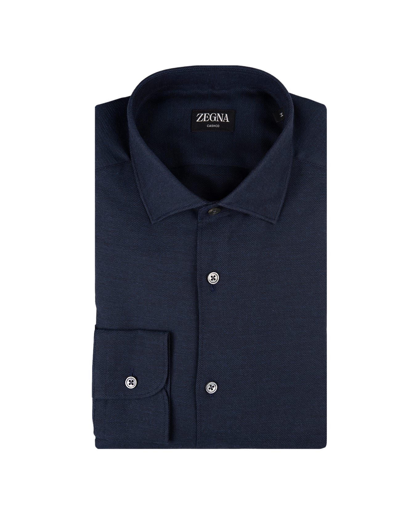 Zegna Navy Blue Cashco Shirt - Blue