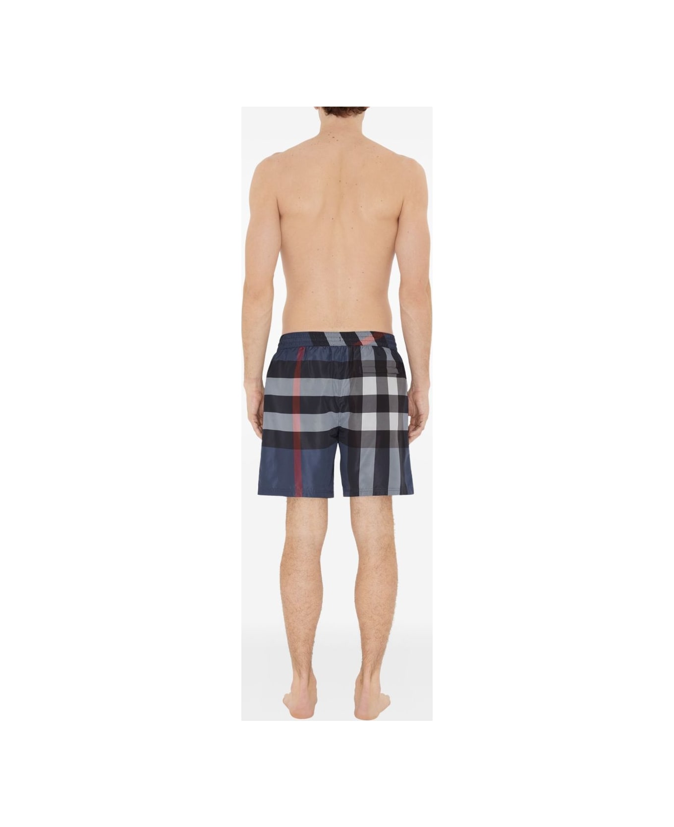 Burberry Check Swim Shorts - Blue