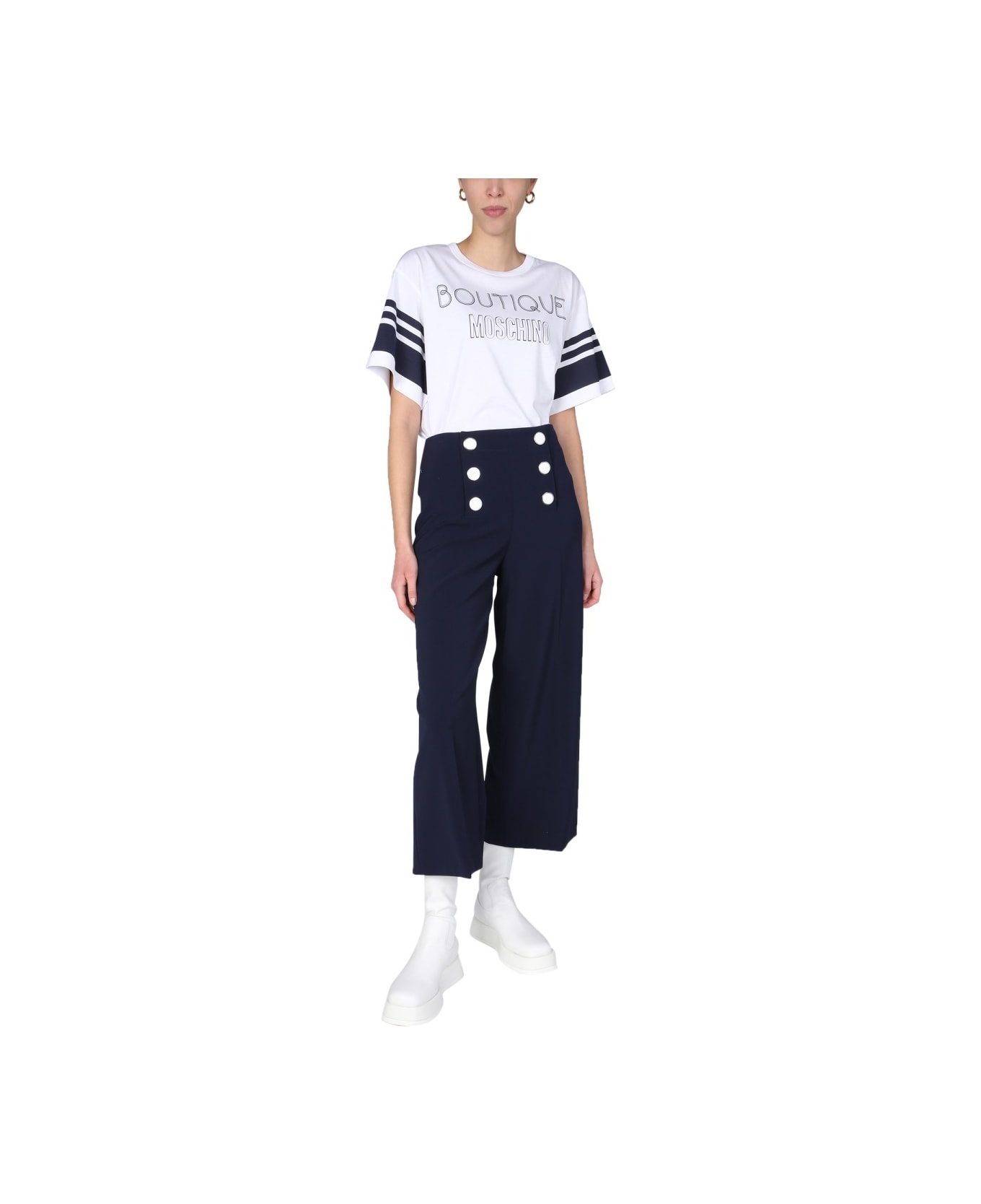 Boutique Moschino "sailor Mood" T-shirt - WHITE Tシャツ