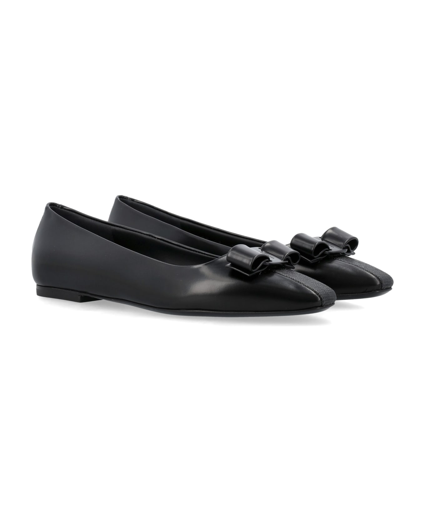 Ferragamo Siwar Ballet Flats - Nero