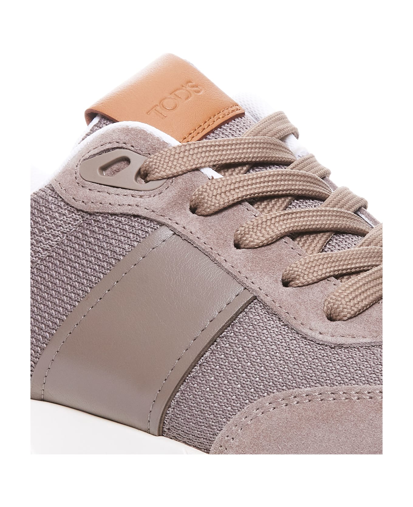 Tod's Round-toe Lace-up Sneakers - Nude & Neutrals