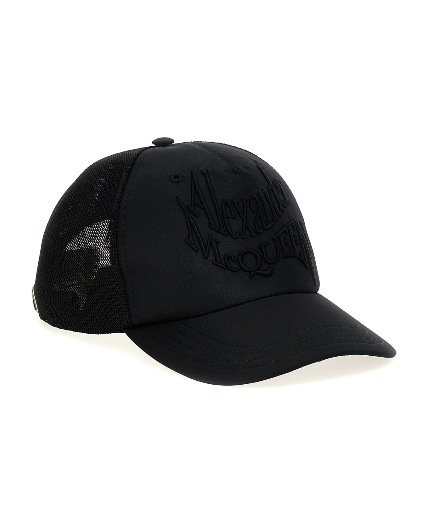 Alexander McQueen 'warped Logo' Baseball Cap - Black   帽子