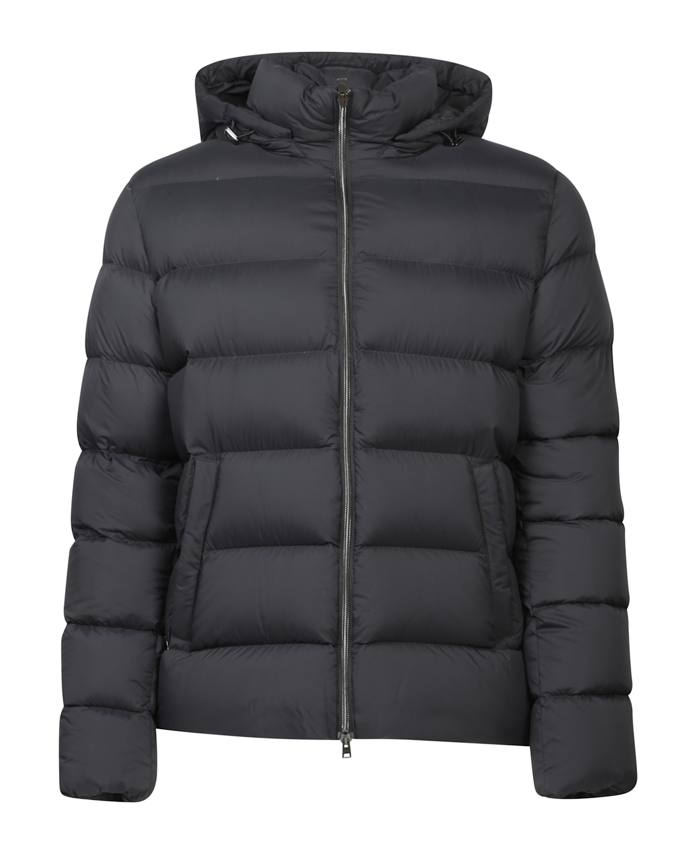 Herno Logo Plaque Padded Jacket - Black