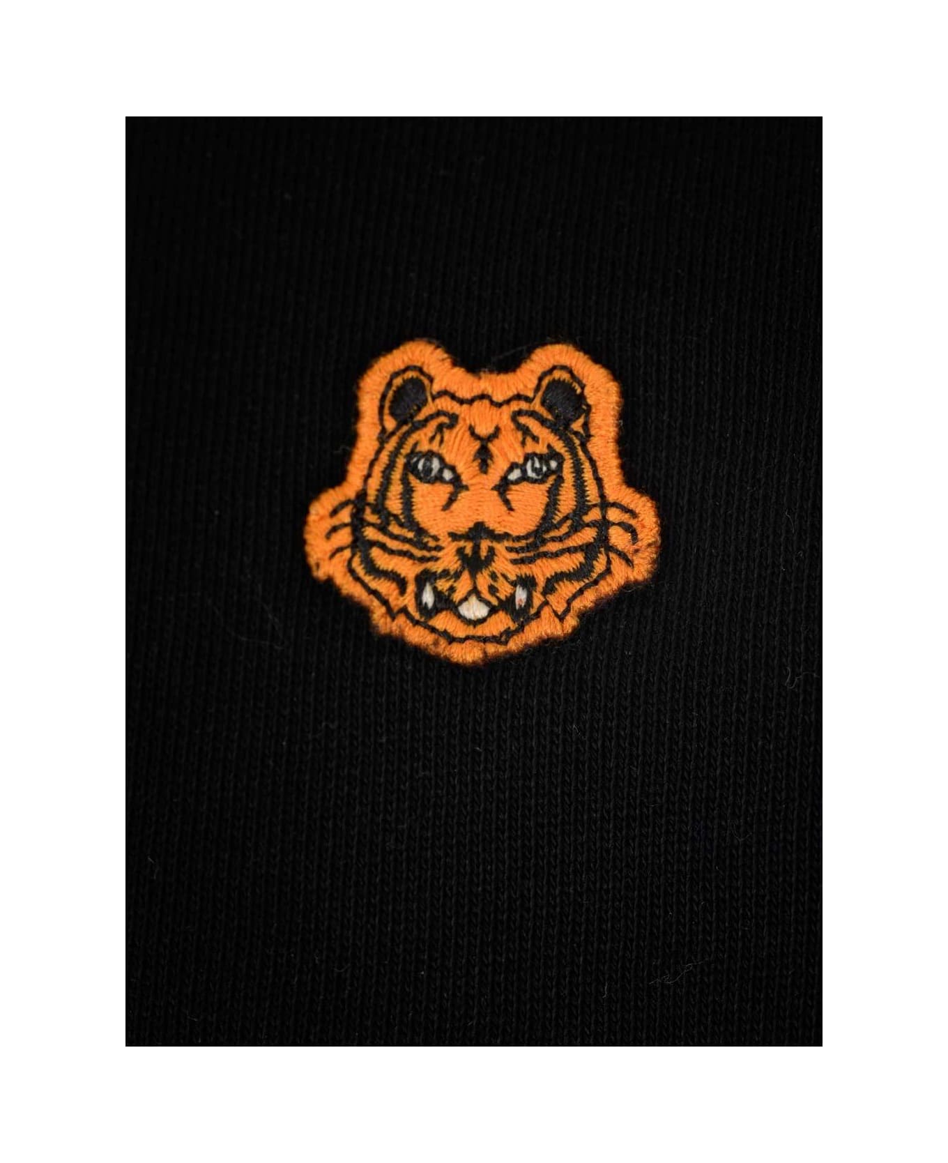 Kenzo Tiger Crest Embroidered Hoodie - Black