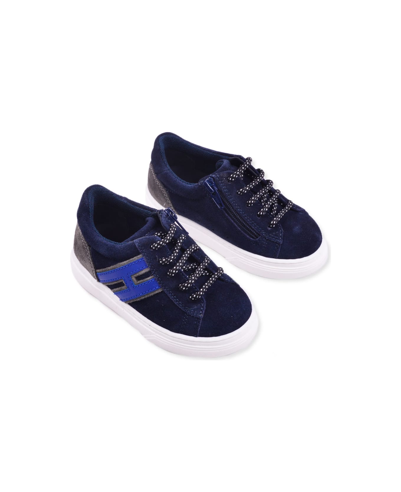 Hogan Sneakers In Suede Leather - Blue