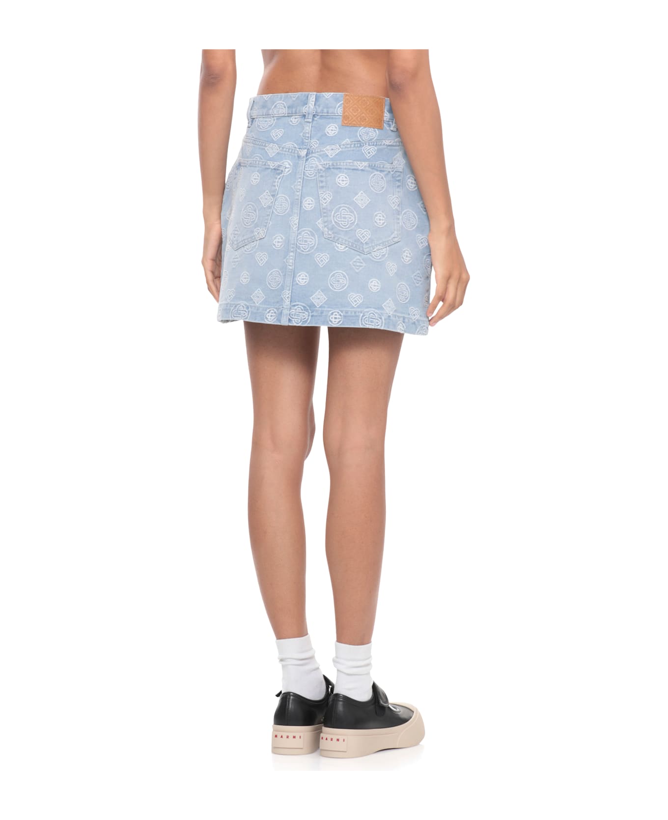 Casablanca Denim Skirt - Light Blue