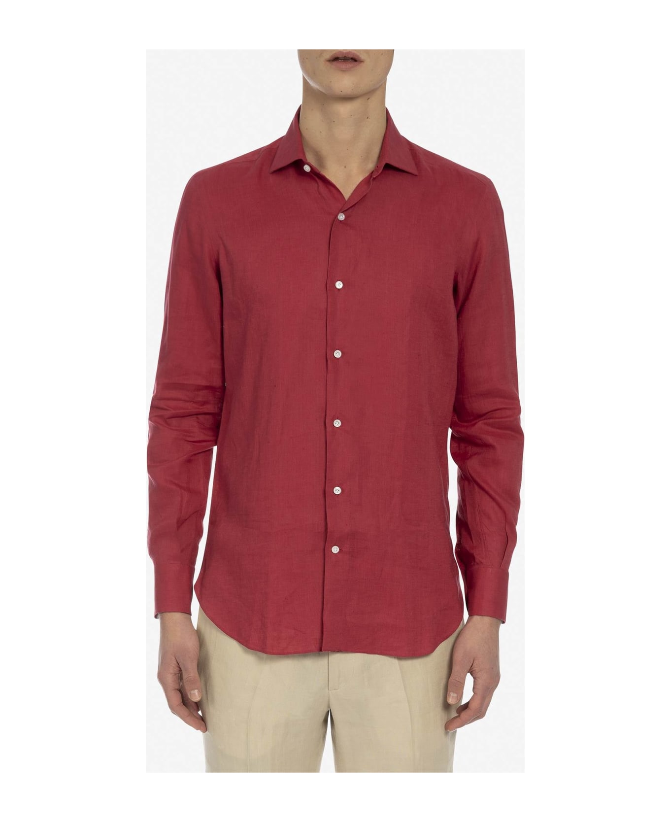 Larusmiani Handmade Shirt Mayfair Shirt - Red