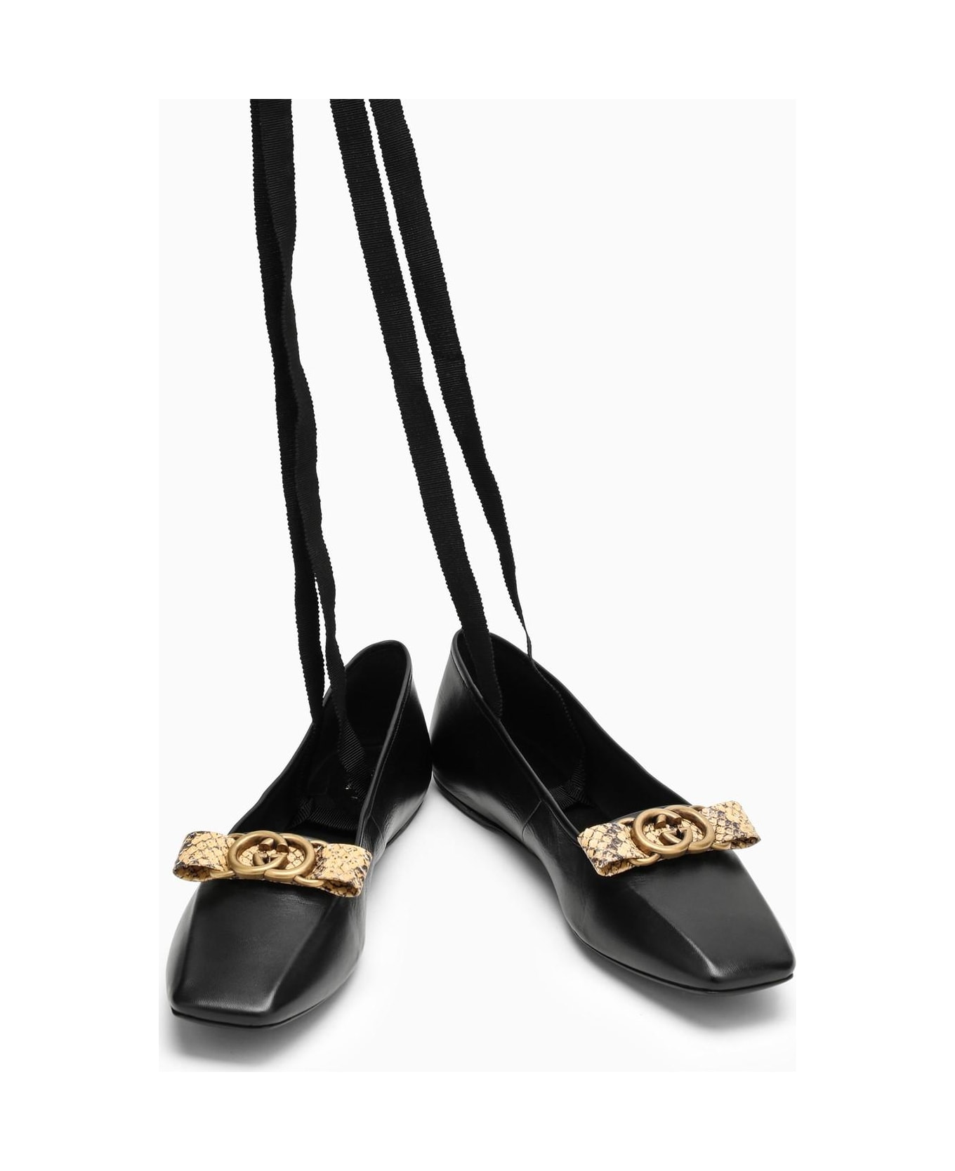 Gucci Double G Ballet Flats - Black フラットシューズ