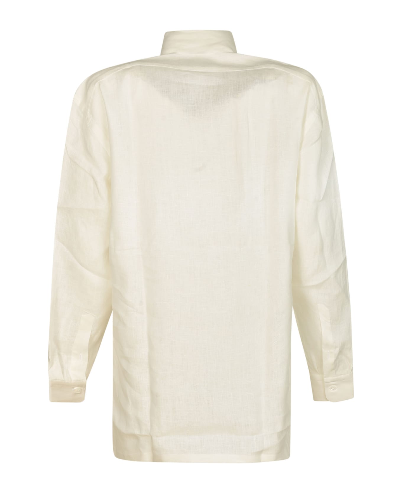 Setchu Scarfed Shirt - White