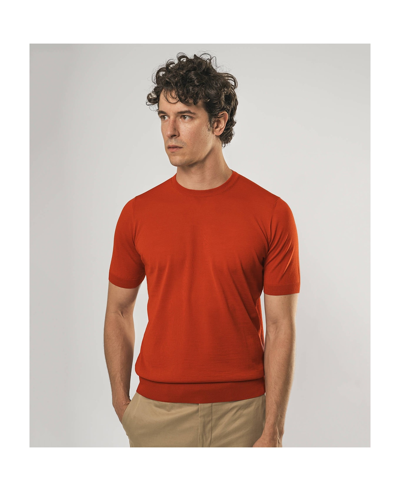 Larusmiani Crewneck Roquebrune T-Shirt - Firebrick